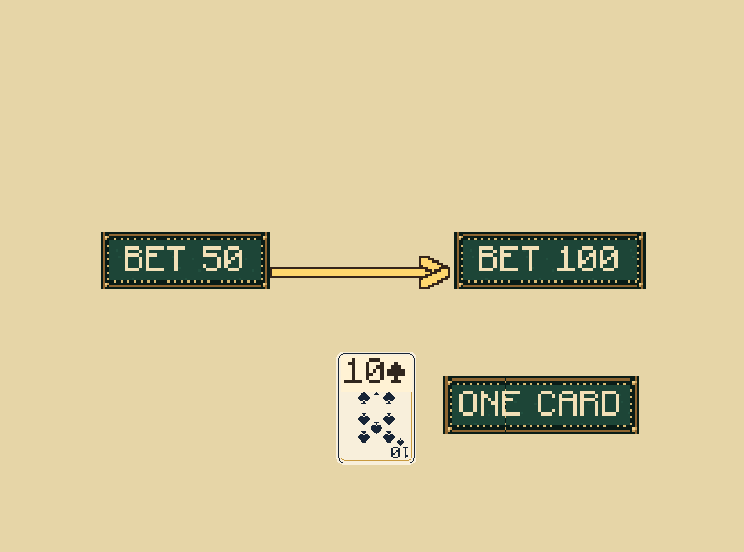 Double down: Double your wager after the first two cards, take exactly one card, and then stand.