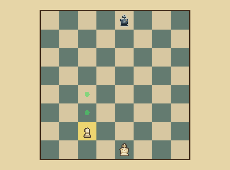Pawn: A pawn walks forward and captures diagonally.