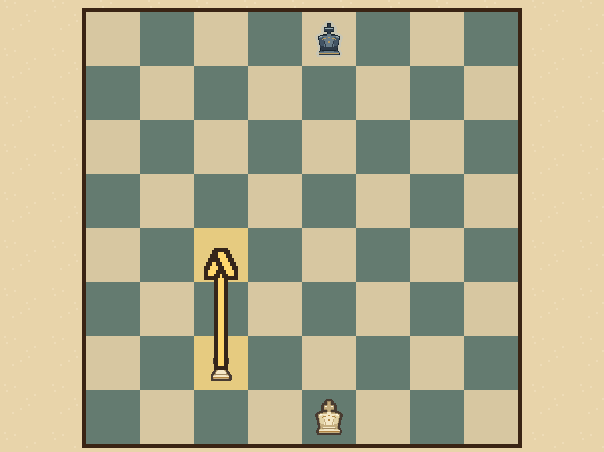 First move: From its starting row, a pawn may move two spaces.