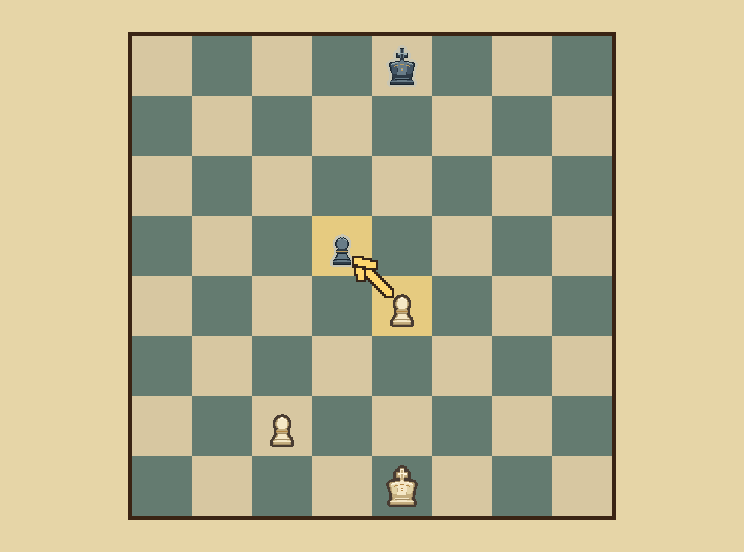 Before: Move onto the enemy piece to capture it.