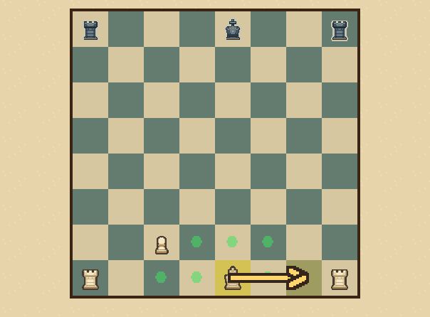 Neither has moved yet: Clear the path. Your king cannot be in check or cross an attacked square.