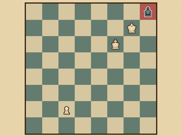 Checkmate: No safe move means checkmate. The game is over.