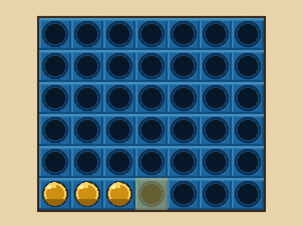 Drop four: Drop beside three matching discs to make four.