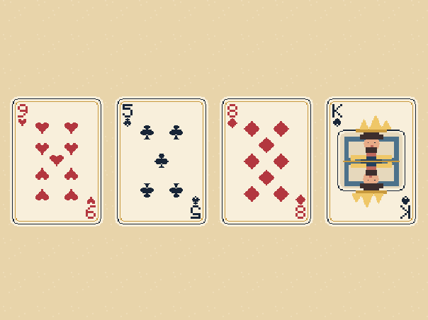 Your hand: Take turns playing ONE card onto the middle pile.