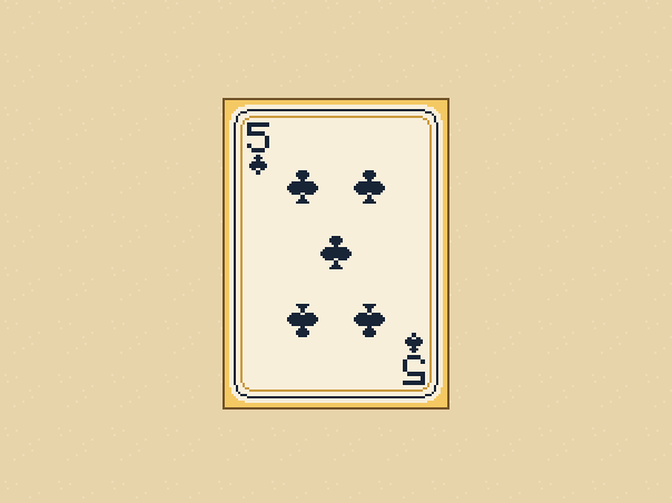 Play: five of clubs: Five matches five. The suit can be different.