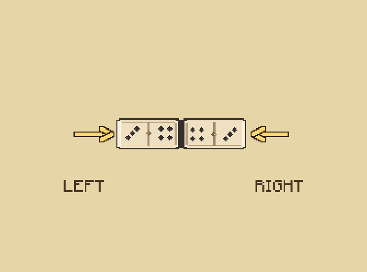 Either can fit: If both ends fit, choose where to play. The server checks every placement.