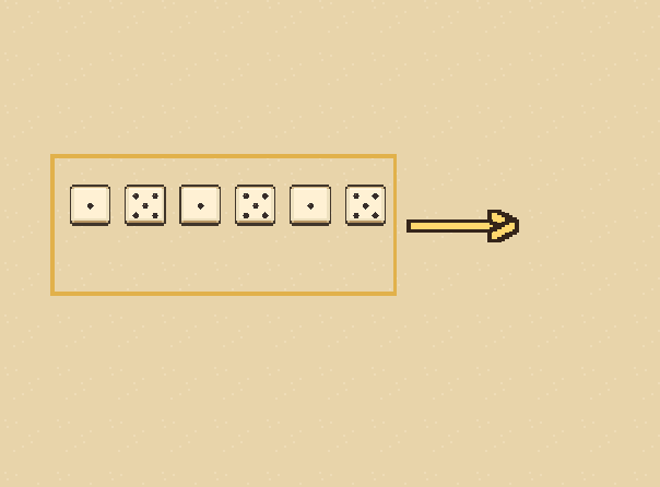 Hot dice: If all six dice score, you may roll all six again and add to the same turn total.