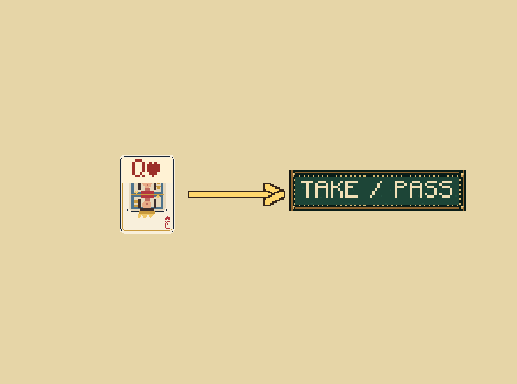 Opening offer: The non-dealer may take the first upcard. If both pass it, the non-dealer draws from stock.