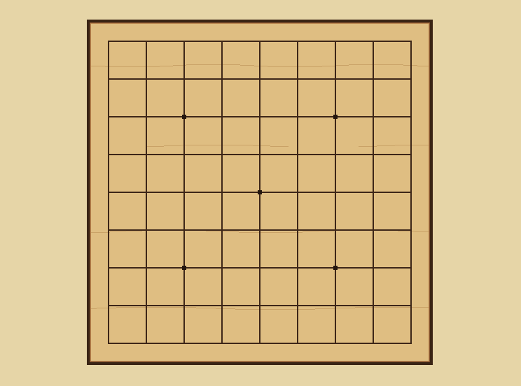 Place a stone: Black starts. Click an empty crossing to place a stone.
