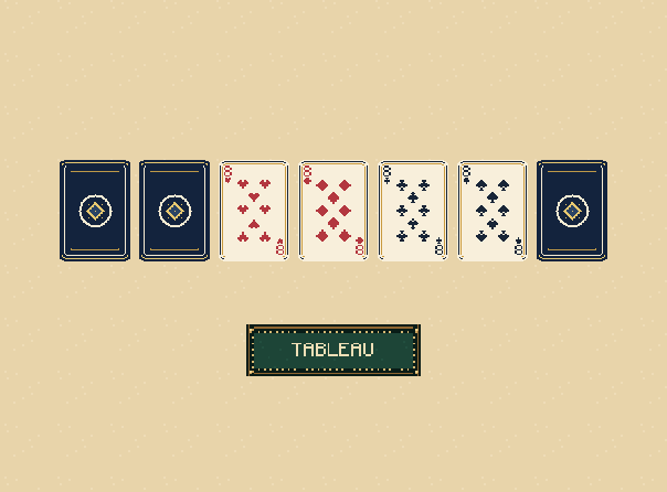 Seven columns: Build seven tableau columns while uncovering every hidden card.