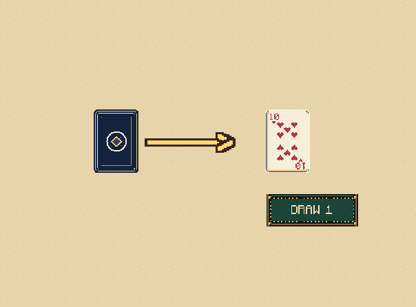 Stock: Draw one card from the stock when you need a new choice.