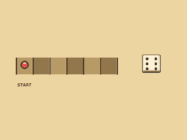 Try it: Entering uses the six. A token already on the track moves six spaces instead.