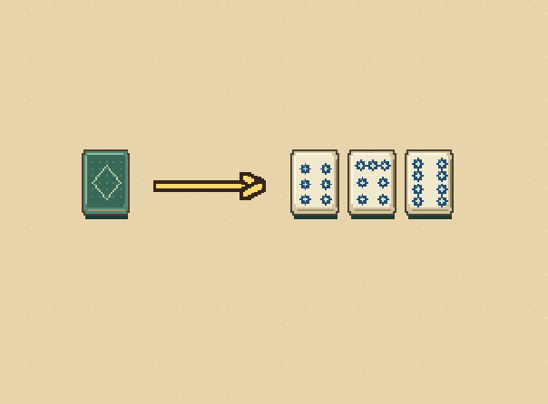 Draw one: You draw a tile automatically when your normal turn starts.
