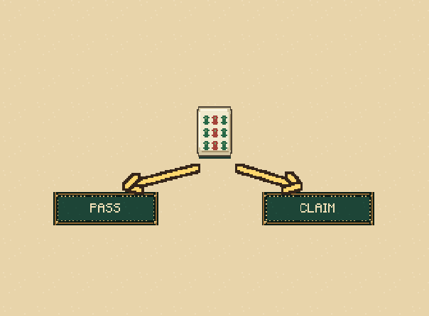 Pass is fine: When someone discards, choose a claim or Pass. Claims are resolved after everyone replies.