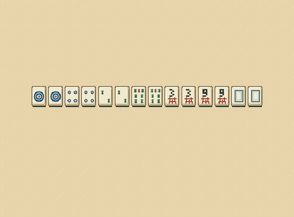 Seven pairs: Collect seven different pairs. Four identical tiles cannot count as two pairs.