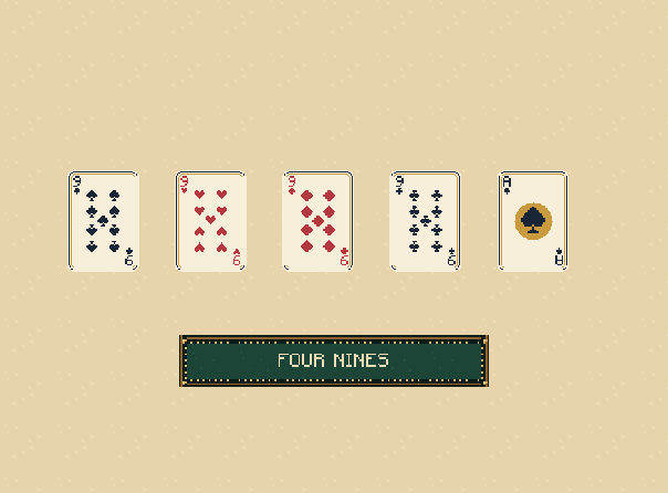 Four of a kind: All four cards of one rank beat a full house. The fifth card is a helper called a kicker.