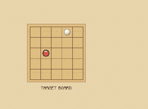 Try it: The target board shows confirmed hits and misses. Unhit enemy ship squares stay hidden.