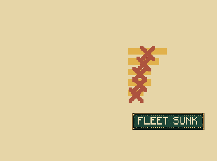 Try it: The game ends as soon as one player has no ships remaining.