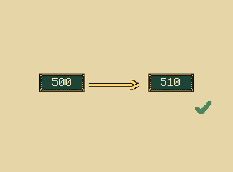 Finish: At 500, the higher score wins; a tie continues for another deal.