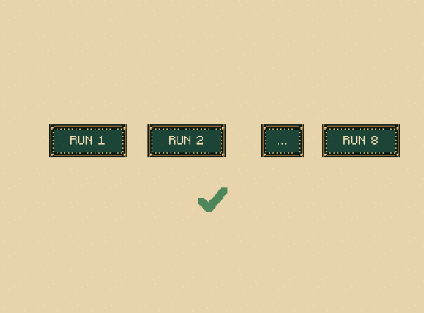 Eight runs: Remove all eight complete runs to win. Empty columns can hold any card or movable same-suit run.