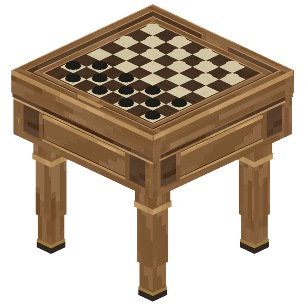 Checkers fitted to its Small Game Table